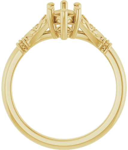 14K Yellow 10x5 mm Marquise Solitaire Engagement Ring Mounting (2)