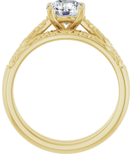 14K Yellow 6.5 mm Round Solitaire Engagement Ring Mounting (7)