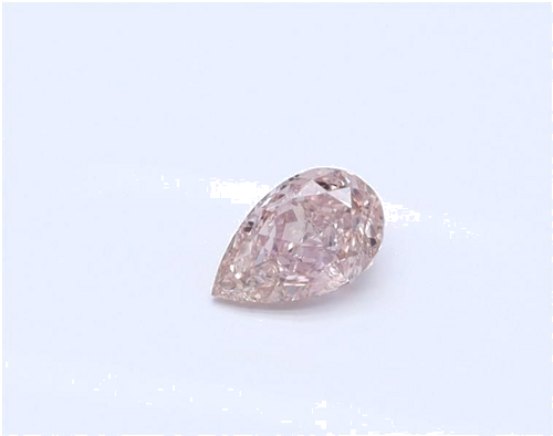 0.26 carat Fancy Orangey Pink-SI1 Natūralus Pear Deimantas (1)