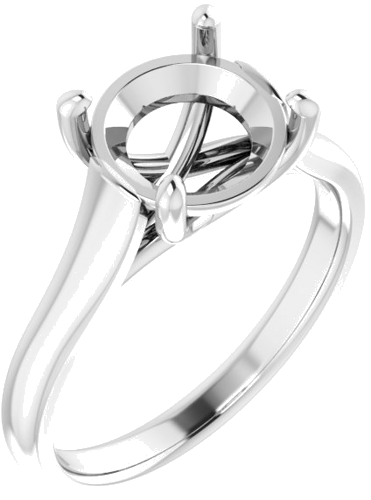 Sužadėtuvių Žiedas „Solitaire“ 14k white gold Round 8.8mm (1)