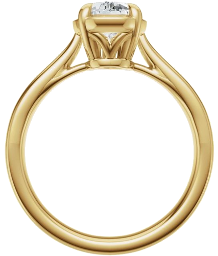 Sužadėtuvių Žiedas „Claw-Prong Solitaire Bezel-Style“ 14k yellow gold Pear 9mm x 6mm (2)
