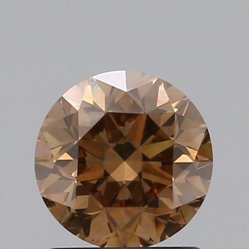 1.23 carat Fancy Orange Brown-VS2 GD cut Natūralus Round Deimantas (1)