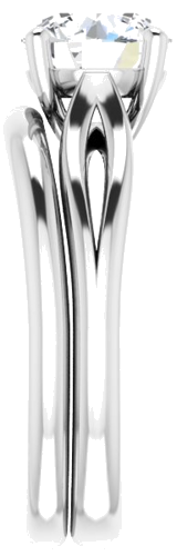 Sužadėtuvių Žiedas „Solitaire“ 585 Baltojo Aukso Round 7.4mm (9)