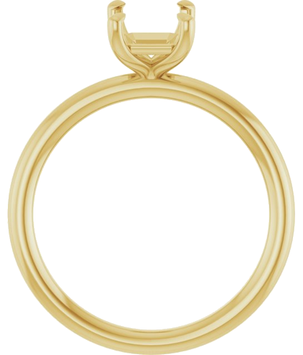 Sužadėtuvių Žiedas „Claw-Prong Solitaire“ 14k yellow gold Emerald 7.5mm x 5.5mm (2)