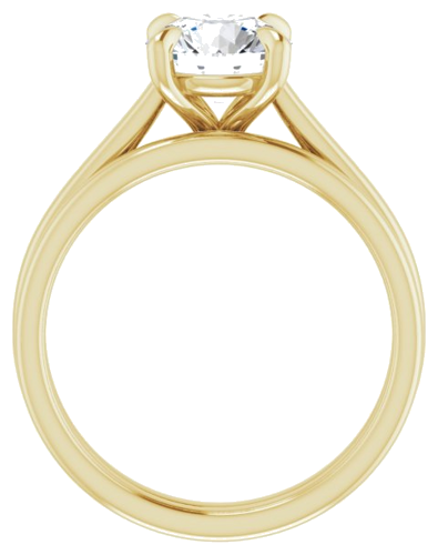 14K Yellow  7.4 mm Round Solitaire Engagement Ring Mounting (7)