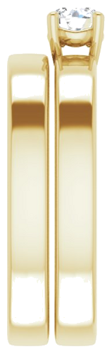 Sužadėtuvių Žiedas „Solitaire“ 14k yellow gold Round 4.1mm (9)
