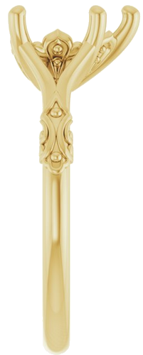 Sužadėtuvių Žiedas „Solitaire Sculptural“ 14k yellow gold Pear 9mm x 6mm (4)