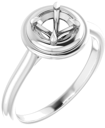 Sužadėtuvių Žiedas „Claw-Prong Solitaire“ 14k white gold Round 5.5mm (1)