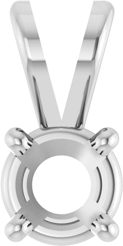 Pakabukas „Round 4-Prong Basket“ 10k white gold Round 4.5mm (1)