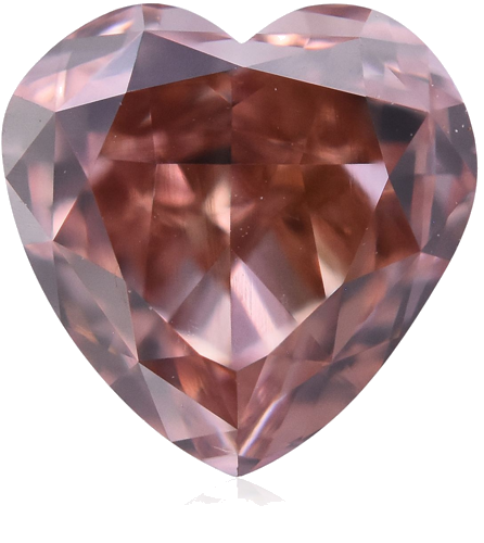 1.0 carat Fancy Deep Orangey Pink-VS1 Natūralus Heart Deimantas (1)