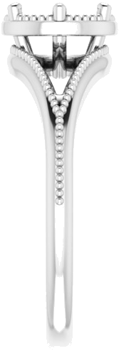 14K White 6.5 mm Round Solitaire Engagement Ring Mounting (4)