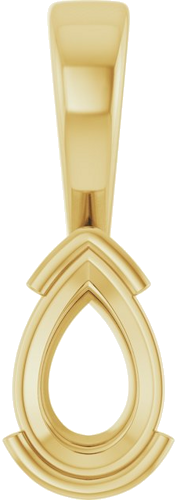 14K Yellow 8.5x5.5 mm Pear Pendant Mounting (1)
