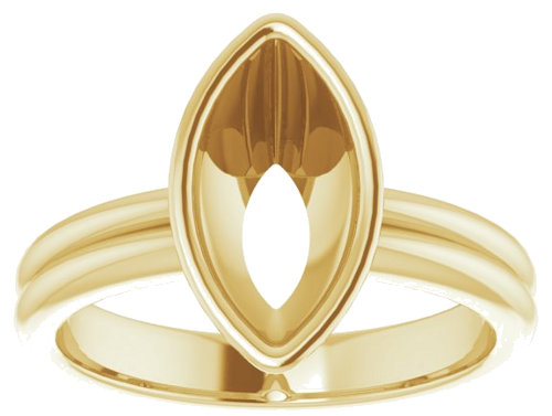 14K Yellow 12x6 mm Marquise Engagement Ring Mounting (3)