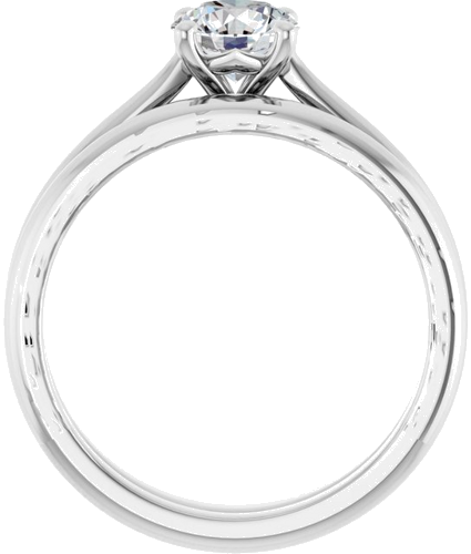 14K White 5.8 mm Round Solitaire Engagement Ring Mounting (7)
