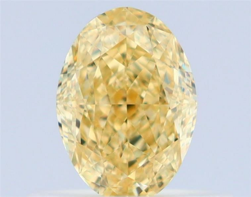 0.51 carat Fancy Yellow-VVS2 Natūralus Oval Deimantas (1)