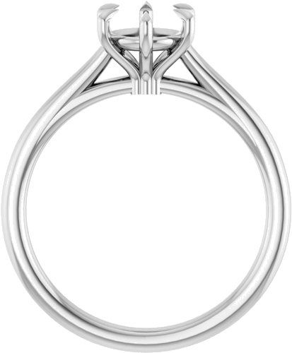 Sužadėtuvių Žiedas „Claw-Pong“ 14k white gold Round 6.5mm (2)