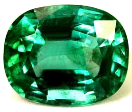 1.33 carat GREEN Cushion Smaragdas (1)