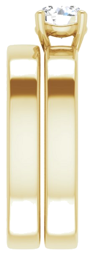 Sužadėtuvių Žiedas „Solitaire“ 14k yellow gold Round 5.5mm (9)