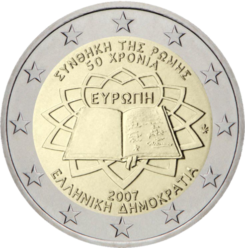 2007 Graikija Romos sutartis (TOR) 2 eurų moneta (1)