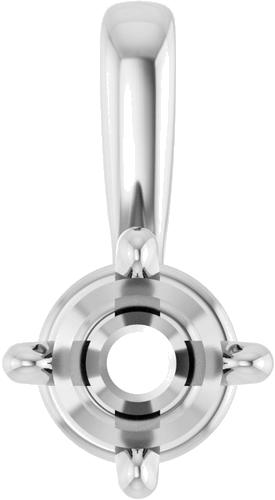 Pakabukas „Solitaire“ 14k white gold Round 3.5mm (1)