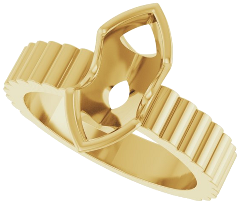 Sužadėtuvių Žiedas „Half-Bezel Solitaire“ 14k yellow gold Marquise 12mm x 6mm (5)