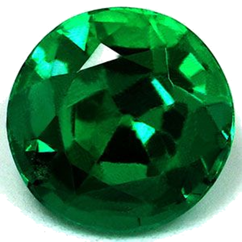 0.91 carat GREEN Round Smaragdas (1)