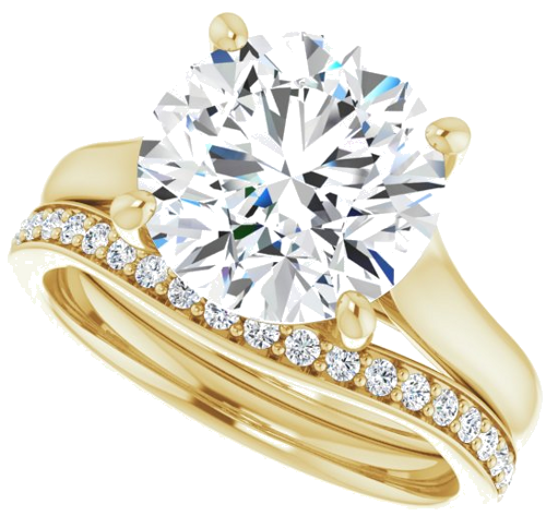 Sužadėtuvių Žiedas „Solitaire“ 14k yellow gold Round 10mm (10)