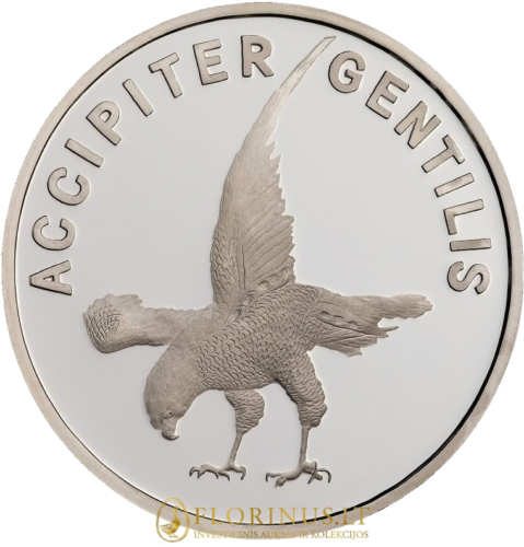 2015 North Korea, Accipiter Gentilis, 20 won silver coin (1)