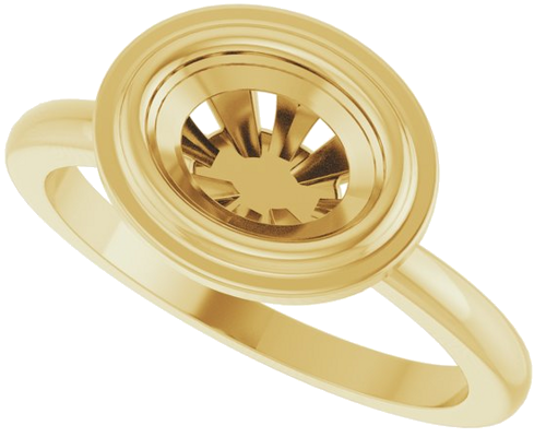 Sužadėtuvių Žiedas „Bezel-Set Solitaire“ 14k yellow gold Oval 8mm x 6mm (5)