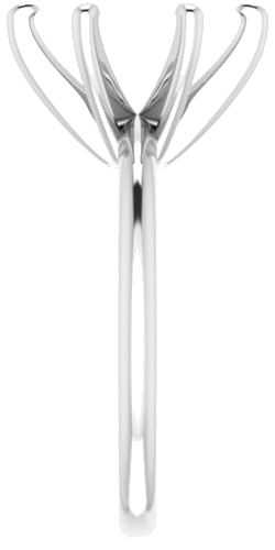 14K White  11x9 mm Oval Solitaire Engagement Ring Mounting (4)