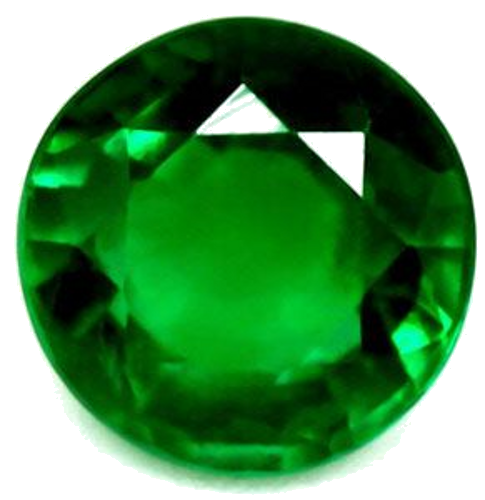 0.68 carat GREEN Round Smaragdas (1)