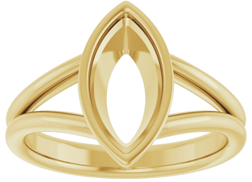 14K Yellow 12x6 mm Marquise Engagement Ring Mounting (3)