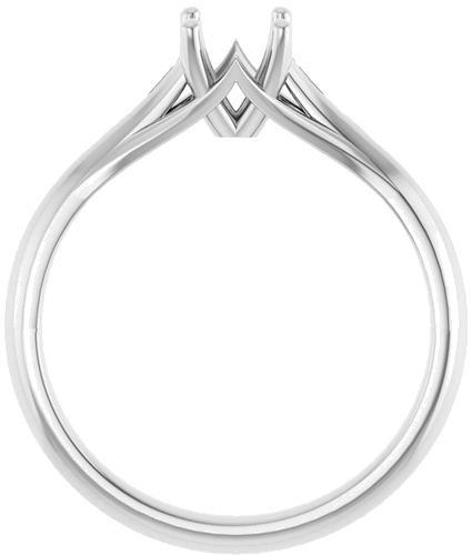 14K White 5.2 mm Round Solitaire Engagement Ring Mounting (2)