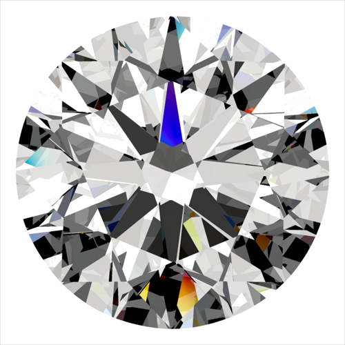 0.5 carat E-VS1 Excellent cut Natūralus Round Deimantas (1)