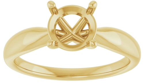 Sužadėtuvių Žiedas 14k yellow gold Round 7.4mm (3)