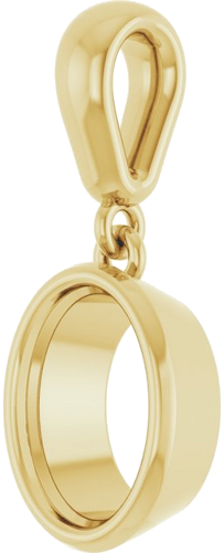 Pakabukas „Bezel-Set“ 585 Geltonojo Aukso Oval 8mm x 6mm (2)