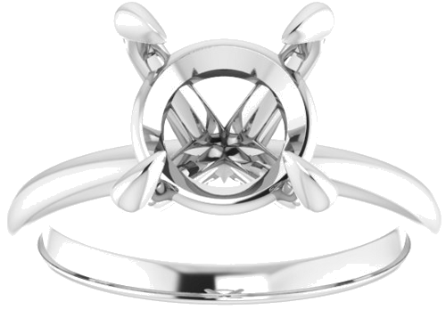 Sužadėtuvių Žiedas „Solitaire“ 585 Baltojo Aukso Round 9.4mm (3)