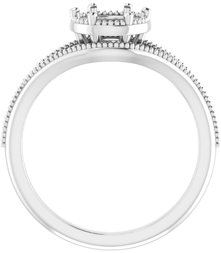 14K White 6.5 mm Round Solitaire Engagement Ring Mounting (2)