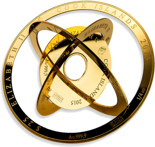 1 oz Armillary 2015 Cook Islands gold coin Valcambi (1)