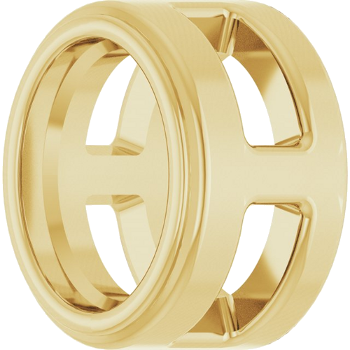 Pakabukas „Oval Bezel-Set Slide“ 14k yellow gold Oval 4mm x 3mm (2)