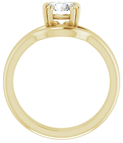 Sužadėtuvių Žiedas „Solitaire“ 585 Geltonojo Aukso Round 6.5mm (7)