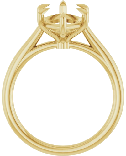 Sužadėtuvių Žiedas „Claw-Pong“ 14k yellow gold Marquise 16mm x 8mm (2)