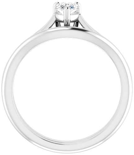 Sužadėtuvių Žiedas „Solitaire“ 14k white gold Pear 6mm x 4mm (7)