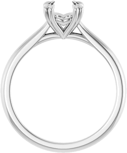 Sužadėtuvių Žiedas „Solitaire“ 585 Baltojo Aukso Round 6.5mm (2)