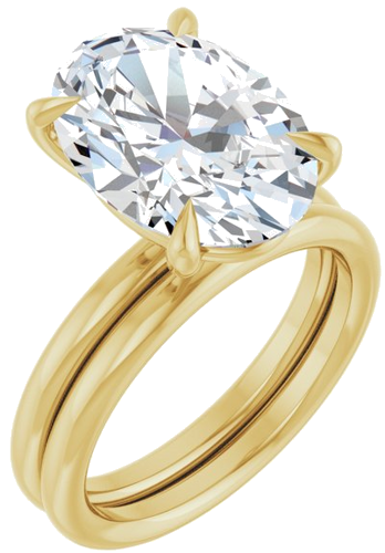 Sužadėtuvių Žiedas „Claw-Prong Solitaire“ 14k yellow gold Oval 14mm x 10mm (6)