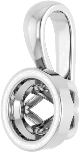 Pakabukas „Solitaire“ 14k white gold Round 4.4mm (2)