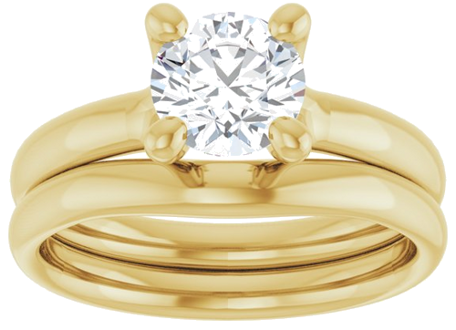 Sužadėtuvių Žiedas „Solitaire“ 14k yellow gold Round 6.5mm (8)