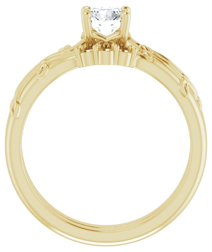 Sužadėtuvių Žiedas „Solitaire“ 14k yellow gold Round 5.2mm (7)
