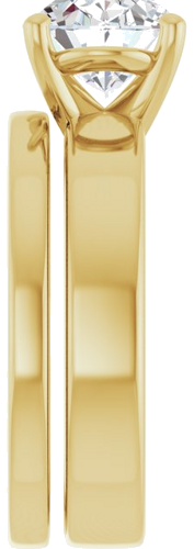 Sužadėtuvių Žiedas 14k yellow gold Oval 10mm x 8mm (9)