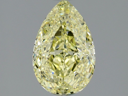 1.15 carat Fancy Light Yellow-VS1 Natūralus Pear Deimantas (1)